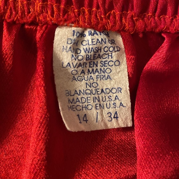 Christie of CA rayon high wasted red pants Size 14 - Picture 6 of 11